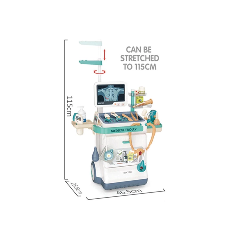 JUGUETE TOTAL CLICK KIT MEDICO MESA CON 26 ACCESORIOS MULTIFUNCIONAL INFANTIL - 4