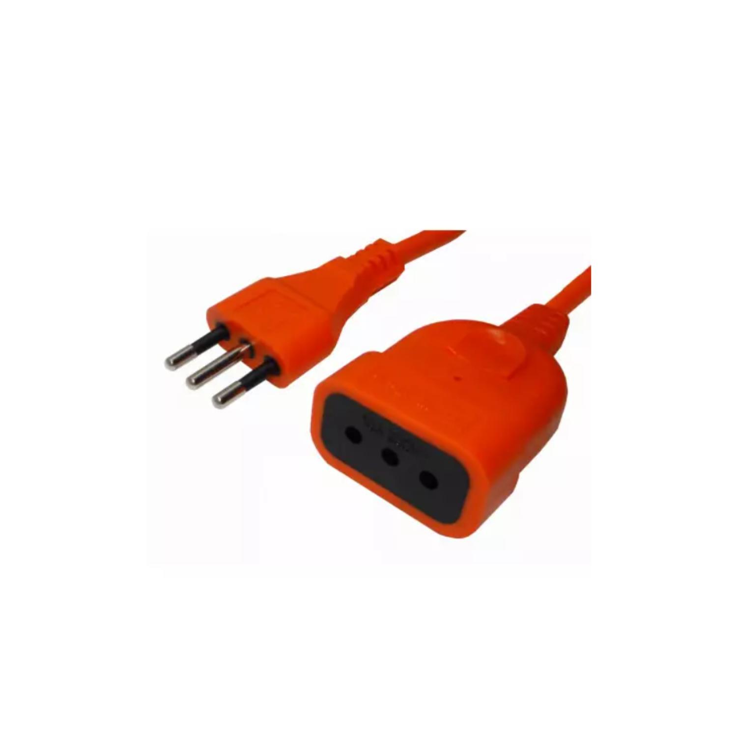 ALARGADOR EXTENSION DE CORRIENTE MACROTEL 10 MTS 10A NARANJA - 2