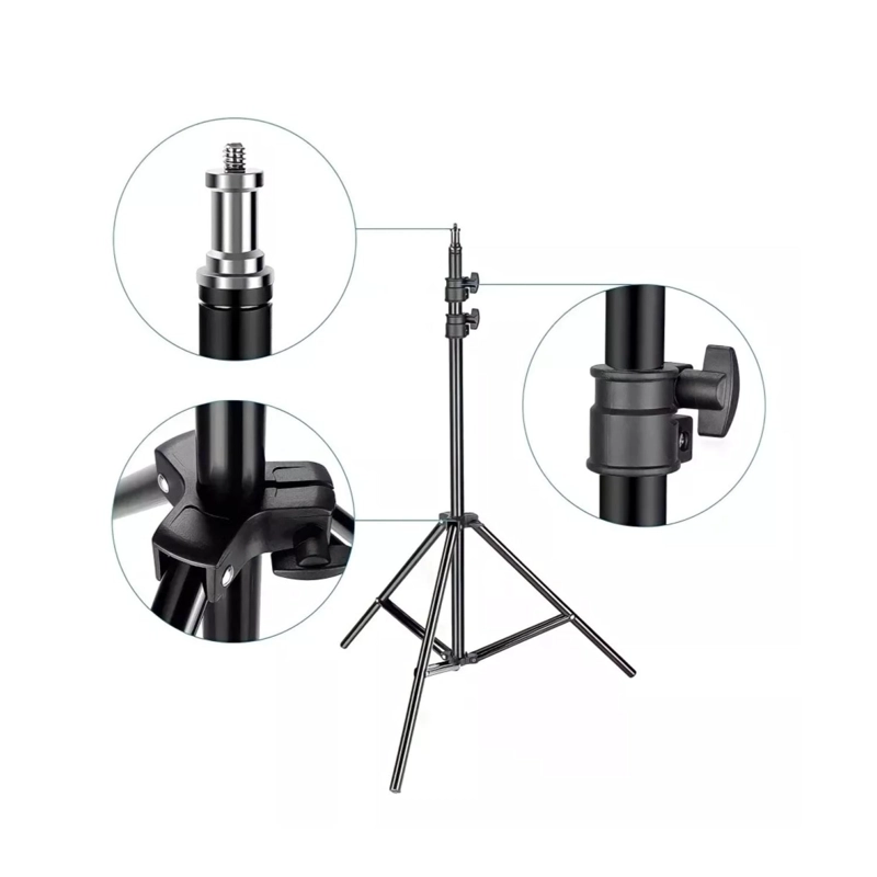 ARO DE LUZ TOTAL CLICK LED RGB 26CM USB TRIPODE 2M NEGRO - 2