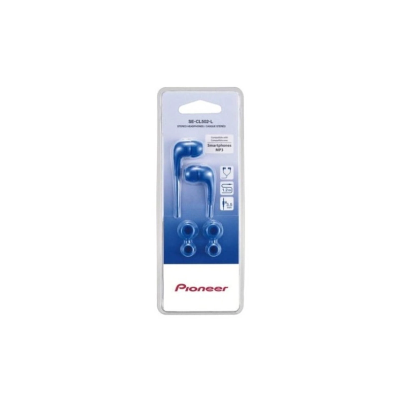AUDÍFONOS PIONEER IN EAR 1.2M SE-CL502 PIONNER AZUL CONECTOR JACK 3.5MM - 2