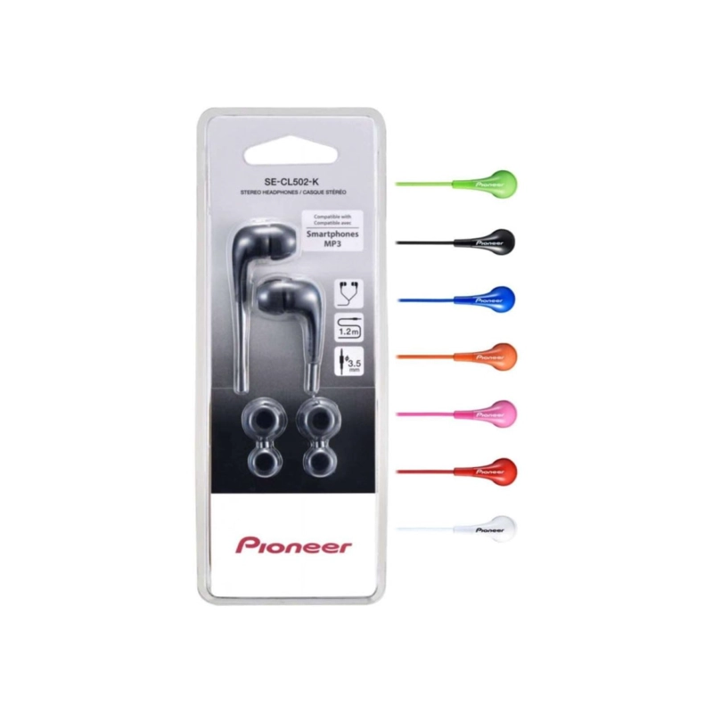 AUDÍFONOS PIONEER IN EAR 1.2M SE-CL502 PIONNER NEGRO CONECTOR JACK 3.5MM - 2