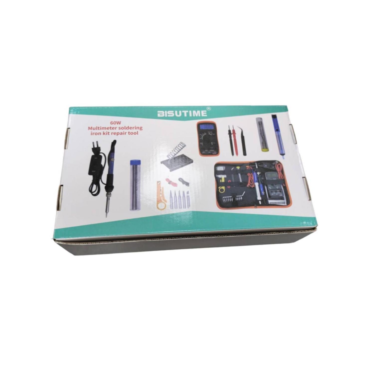 SET HERRAMIENTAS TOTAL CLICK SOLDADURA SOLDADOR MULTIMETRO ACCESORIOS - 4