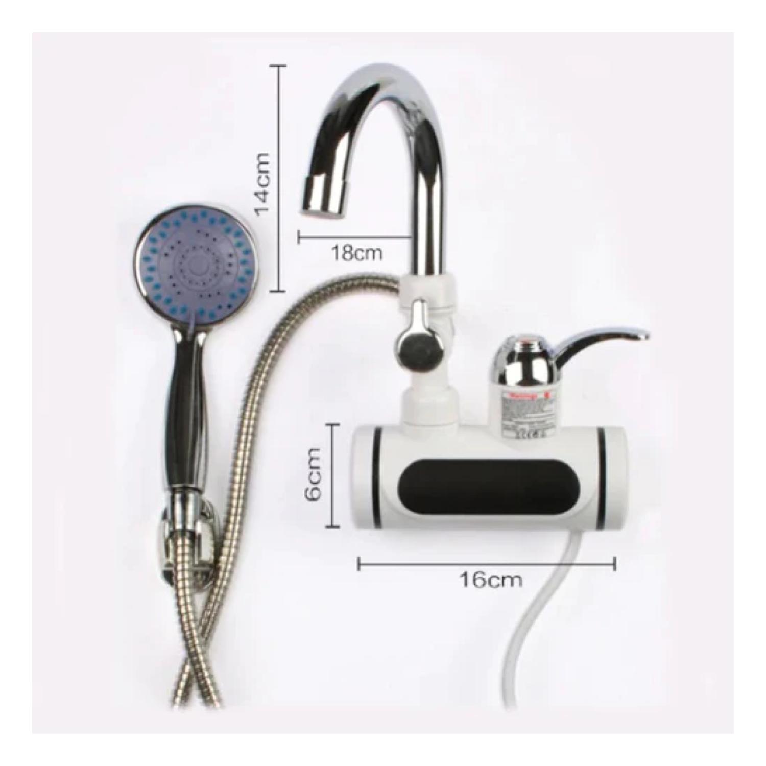 GRIFO TOTAL CLICK LLAVE CALENTADOR DE AGUA PARA COCINA GIRA 360° LED - 2