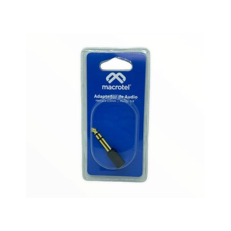 ADAPTADOR MACROTEL DE AUDIO HEMBRA 3.5MM A MACHO 1/4' - 3