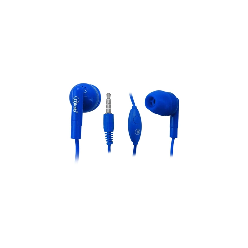 AUDÍFONOS MLAB IN EAR MANOS LIBRES GUMMY AZUL CONECTOR JACK 3.5MM - 1