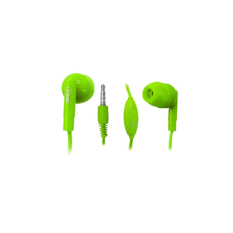 AUDÍFONOS MLAB IN EAR MANOS LIBRES GUMMY VERDE CONECTOR JACK 3.5MM - 1