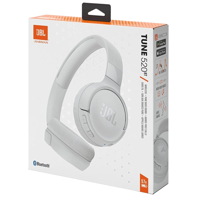 AUDÍFONOS JBL HEADSET TUNE 520BT PLEGABLES BLUETOOTH BLANCO - 4