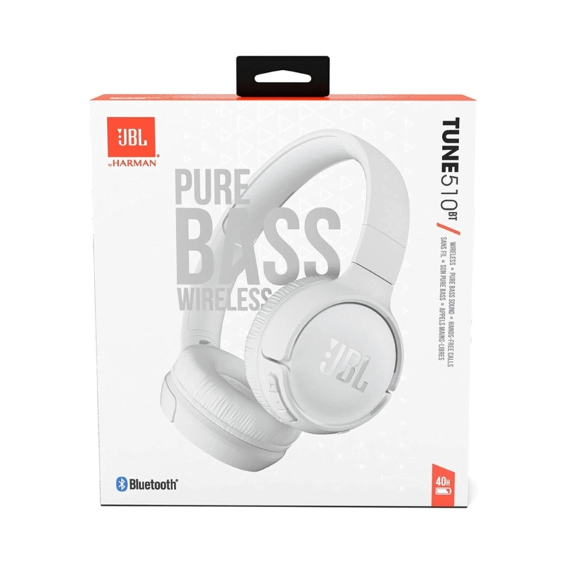 AUDÍFONOS JBL HEADSET TUNE 510BT PLEGABLES BLUETOOTH BLANCO - 4
