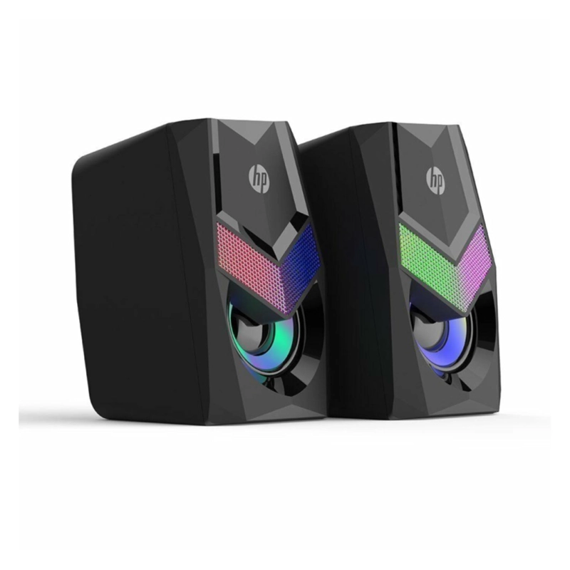 PARLANTES GAMER HP USB JACK 3.5 RGB 2X3W RMS NEGRO DHE-6000 - 2