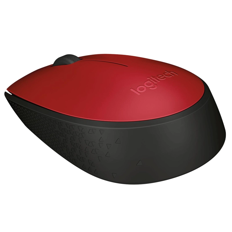 MOUSE INALÁMBRICO LOGITECH USB PEQUEÑO OFICINA M170 ROJO - 2