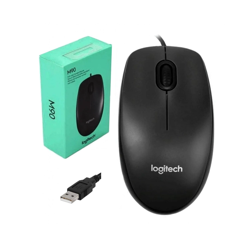 MOUSE LOGITECH ALÁMBRICO USB M90 NEGRO - 3