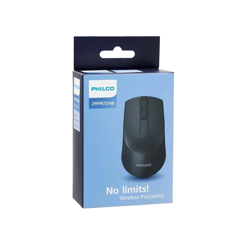 MOUSE INALÁMBRICO PHILCO USB 3 BOTONES 1600DPI NEGRO PRO - 3