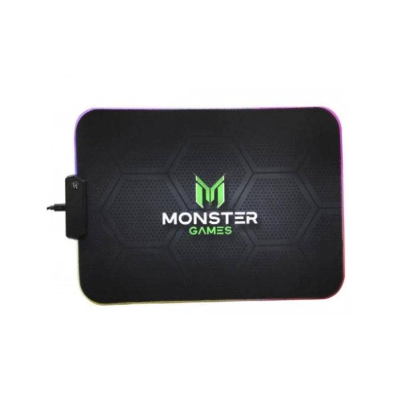 MOUSEPAD MONSTER GAMER USB RGB 35X25CM NEGRO SPEED GAMES - 1