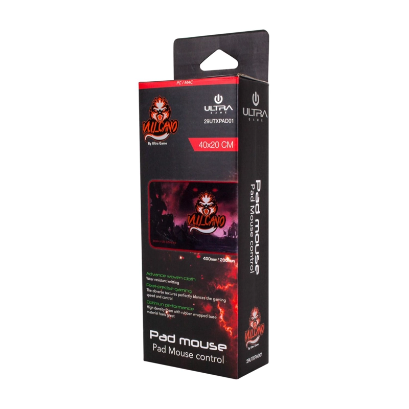 MOUSEPAD ULTRA GAMER XL 20X40CM ROJO VULCANO - 2