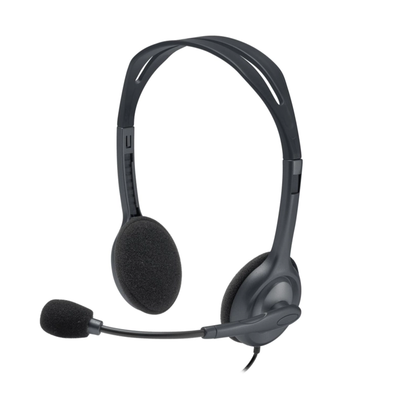 AUDÍFONOS LOGITECH HEADSET H111 GRIS MICRÓFONO CONECTOR JACK 3.5MM - 1
