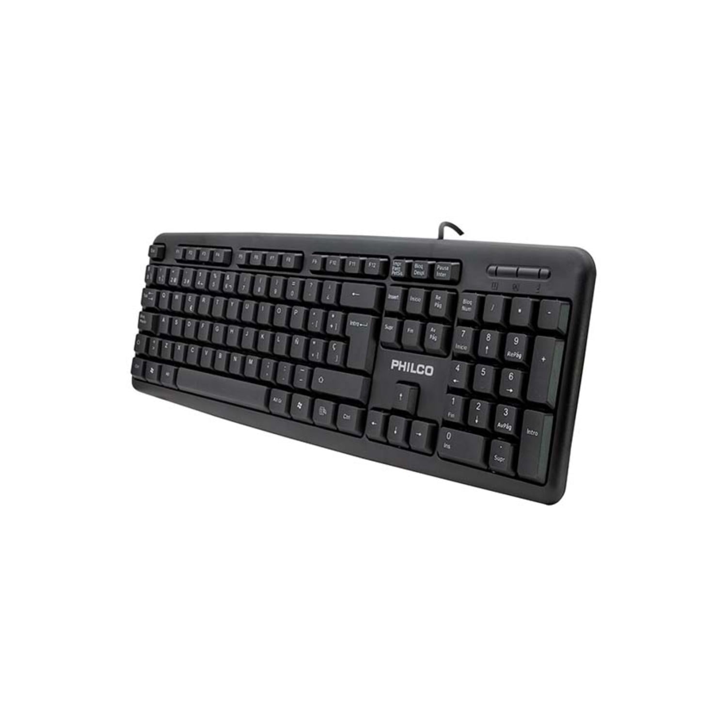 TECLADO STANDARD USB 105 TECLAS EN COLOR NEGRO PHILCO - 2