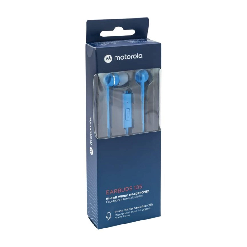 AUDÍFONOS MOTOROLA TRUE WIRELESS MANOS LIBRES EARBUDS 105 BLUETOOTH AZUL CONECTOR JACK 3.5MM - 2