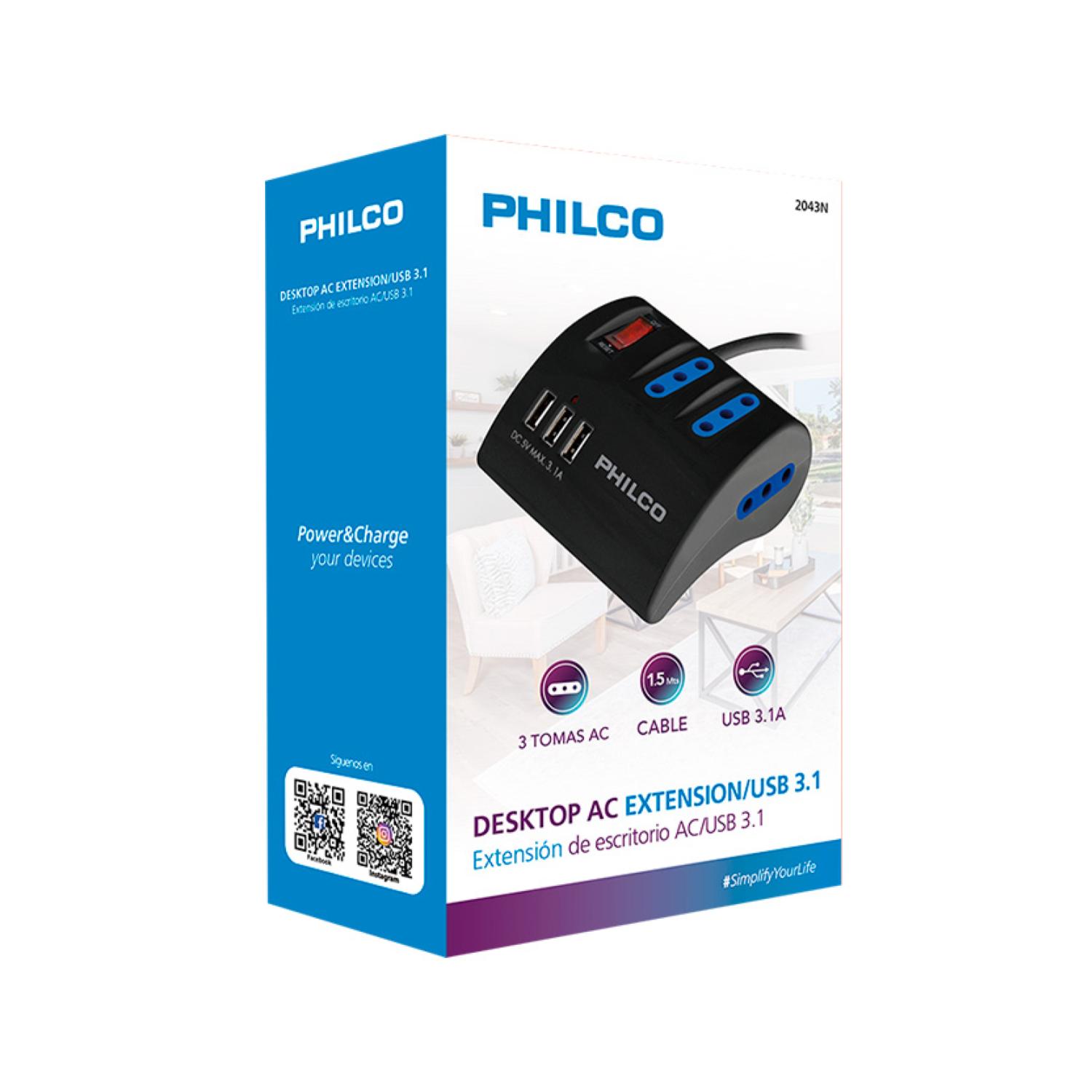 ALARGADOR EXTENSION DE ESCRITORIO SWITCH 1.5MTS EN COLOR NEGRO PHILCO - 3