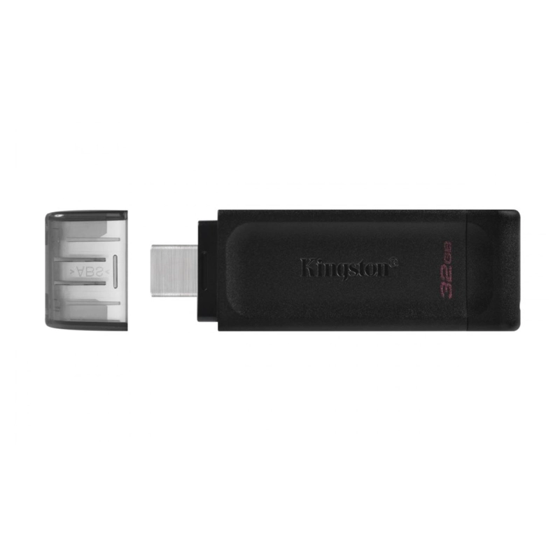PENDRIVE USB 3.2 TIPO C 64GB EN COLOR NEGRO DT70 KINGSTON - 2