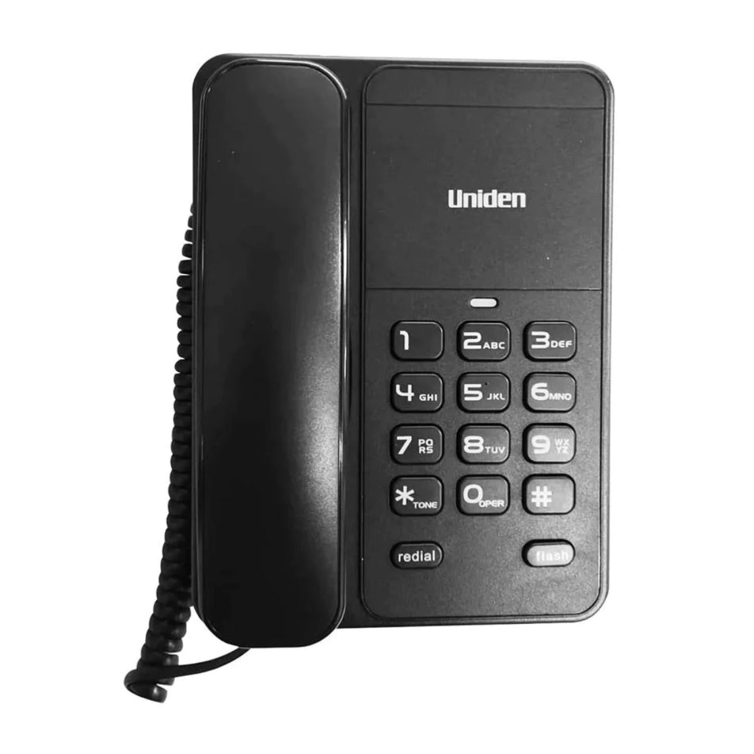 TELEFONO SOBREMESA BOTONES GRANDES EN COLOR NEGRO 7202 UNIDEN
