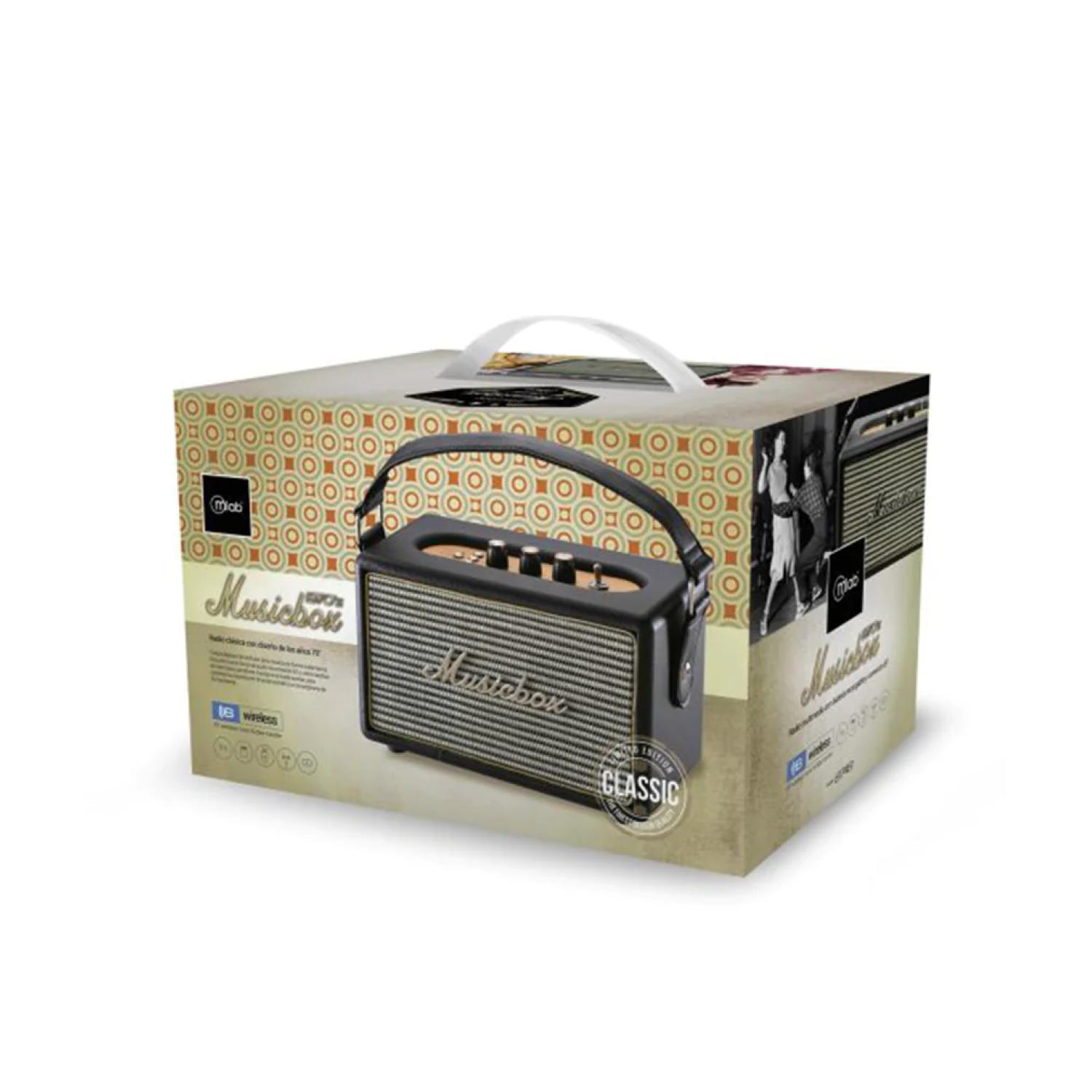 RADIO BLUETOOTH MLAB PARLANTE AUX USB FM AM SW VINTAGE MUSICBOX MLBA - 3