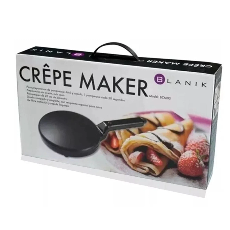 MÁQUINA PANQUEQUES BLANIK CREPE ANTIADHERENTE 800W CAPACIDAD 1 - 3