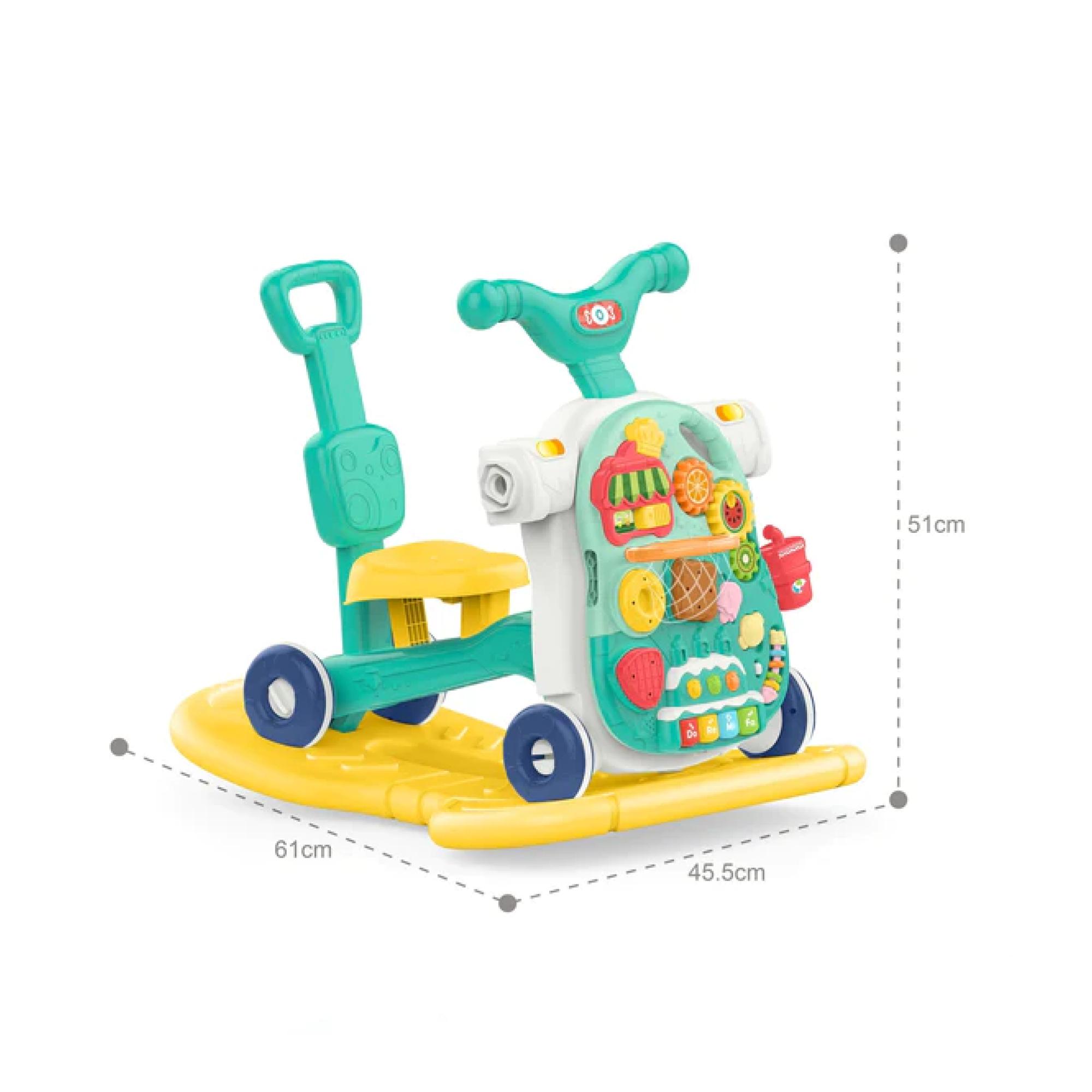 JUGUETE CAMINADOR 4 EN 1 DIDACTO INTERACTIVO VERDE INFANTIL - 2
