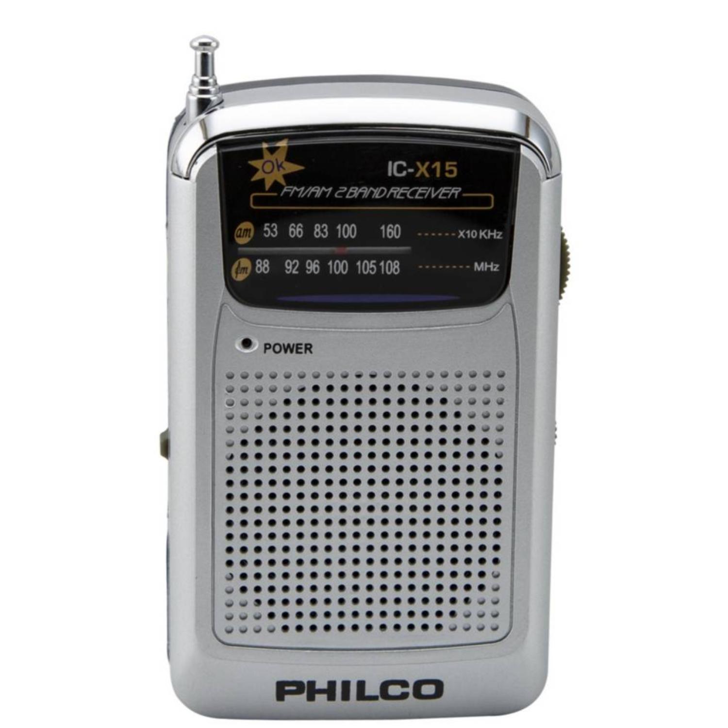 RADIO DE BOLSILLO RETRO AM FM GRIS IC-X15 - 1