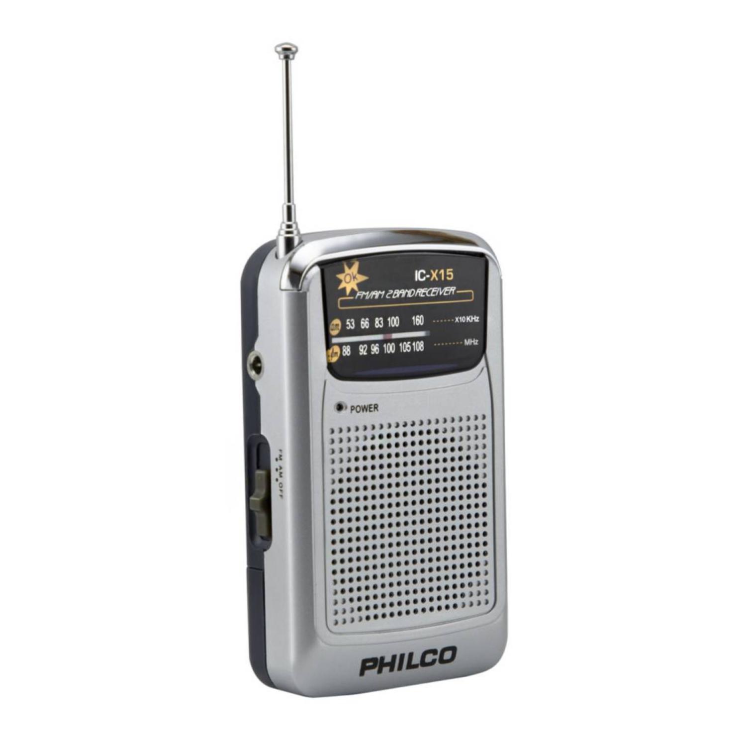 RADIO DE BOLSILLO RETRO AM FM GRIS IC-X15 - 2