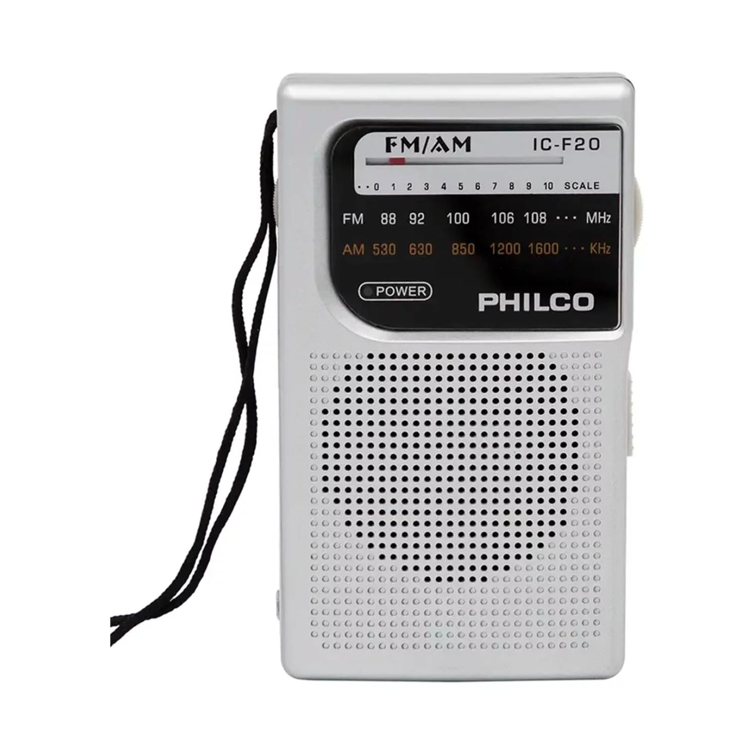 RADIO DE BOLSILLO RETRO AM FM GRIS ICF-20 - 1