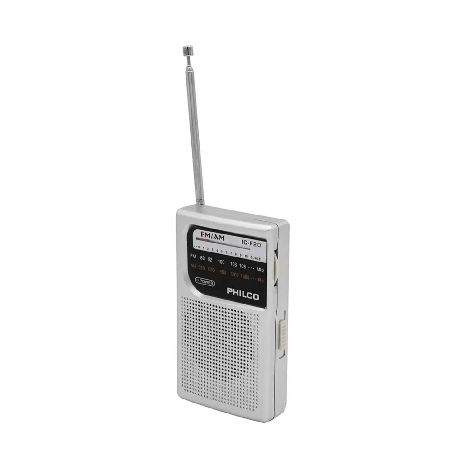 RADIO DE BOLSILLO RETRO AM FM GRIS ICF-20 - 2
