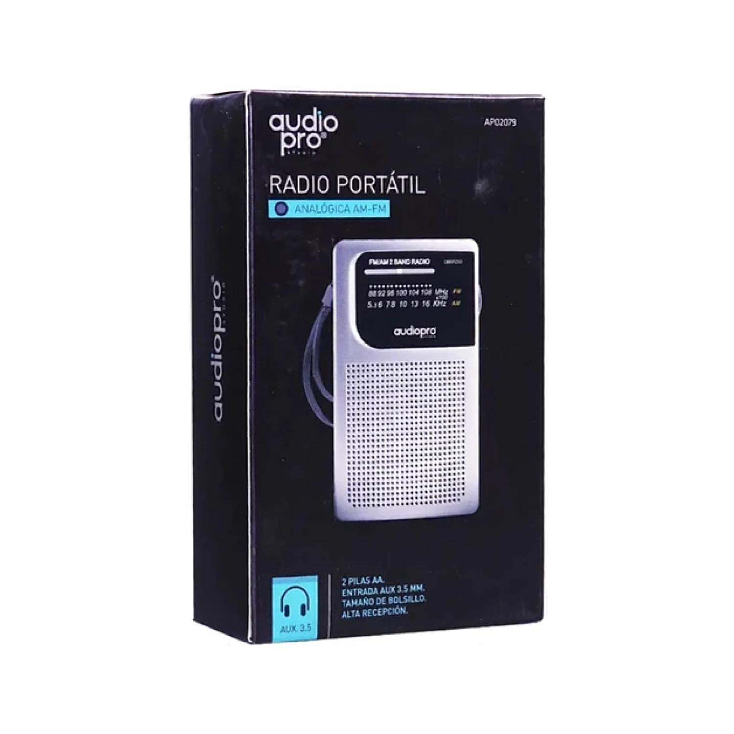 RADIO DE BOLSILLO PORTATIL AM FM GRIS AP02079 - 2