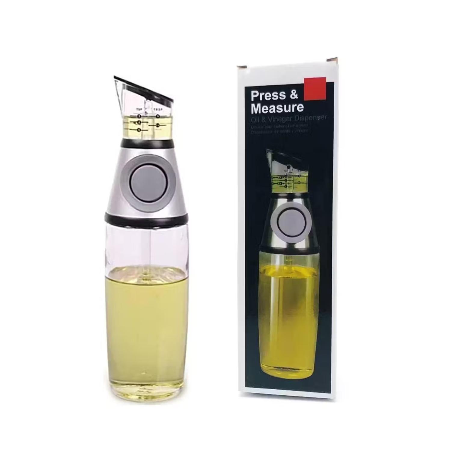 BOTELLA DE VIDRIO DISPENSADORA DE ACEITE O VINAGRE 500ML - 4