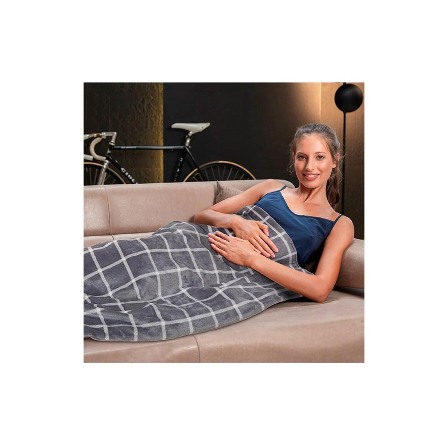 MANTA SCALDASONNO ELECTRICA CALENTAMIENTO RAPIDO 150W CUADRILLE 150 X 95 CM GRIS - 2