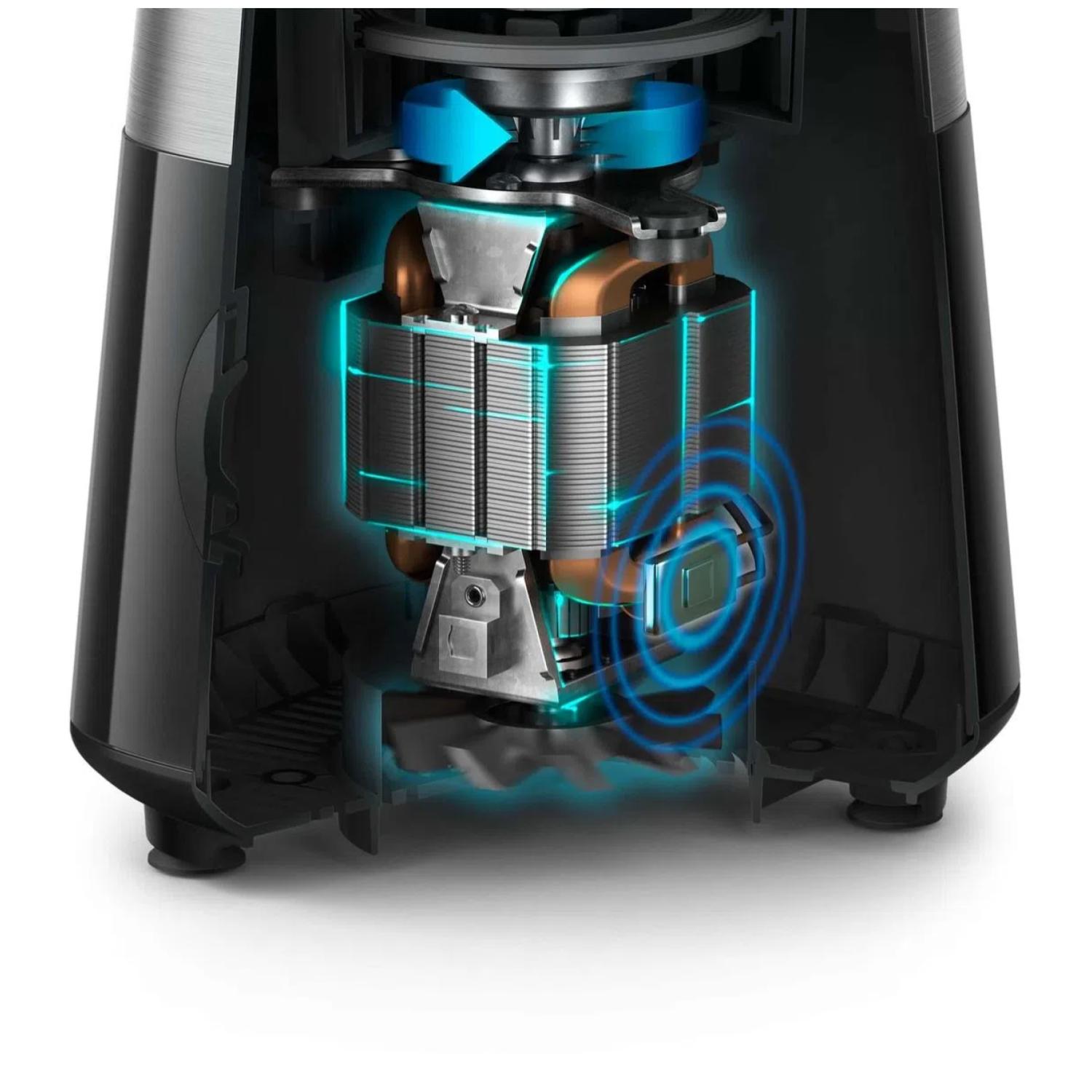 LICUADORA ELECTRICA VASO VIDRIO 2L 1200W NEGRO HR2242/90 - 2