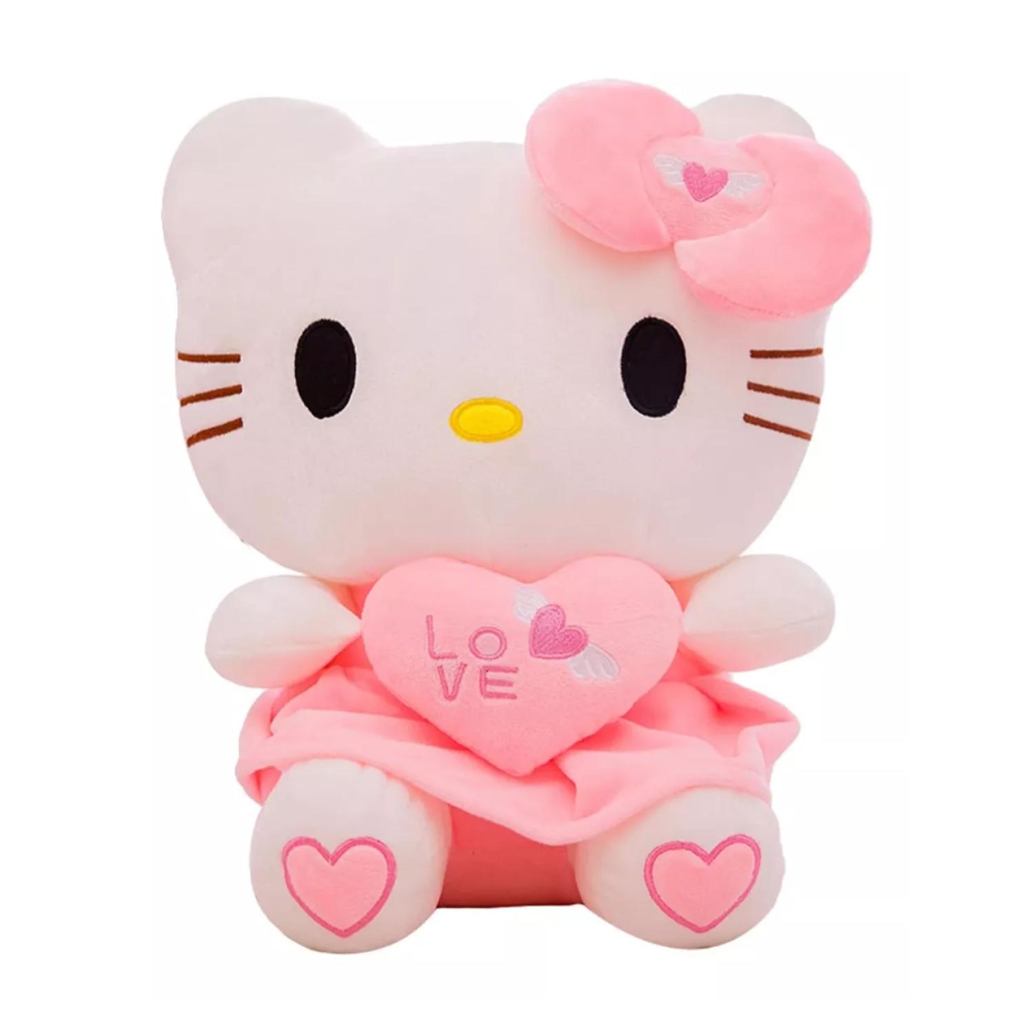 PELUCHE TOTAL CLICK JUGUETE HELLO KITTY CON CORAZÓN 20 CM ROSADO INFANTIL - 1