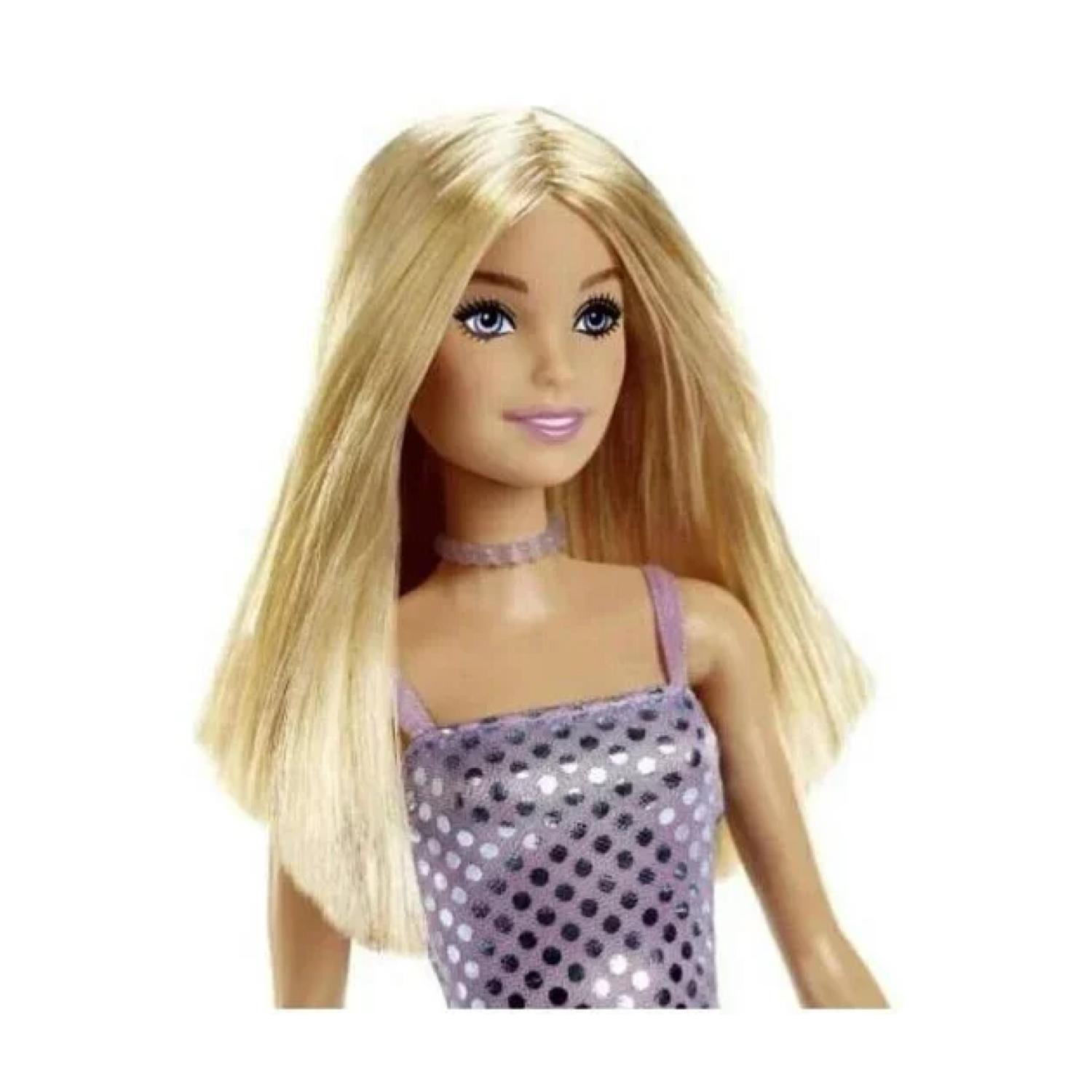 JUGUETE FIGURA TOTAL CLICK BARBIE GLITZ VESTIDO CALIPSO MORADO 30 CM - 2