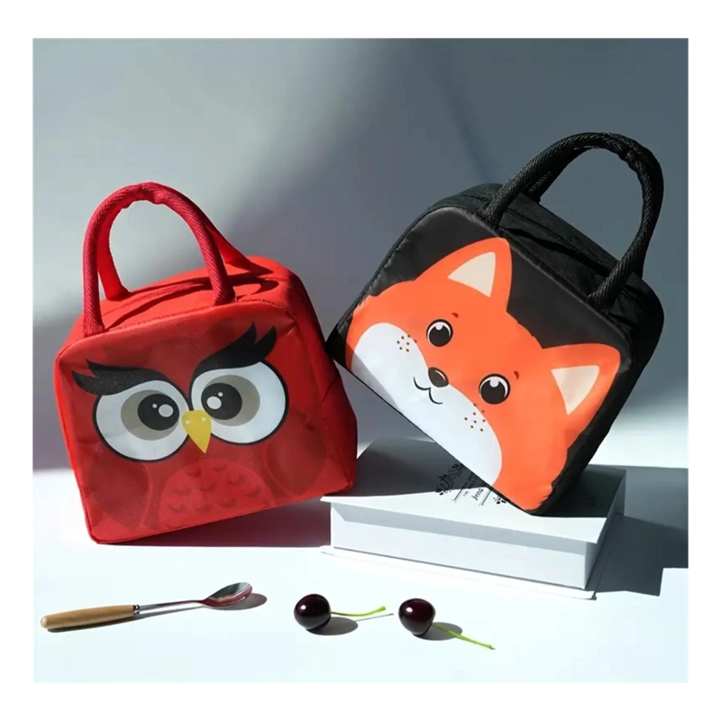 LONCHERA BOLSA TERMICA 23X10X29CM ZORRO NEGRO KAWAII - 2