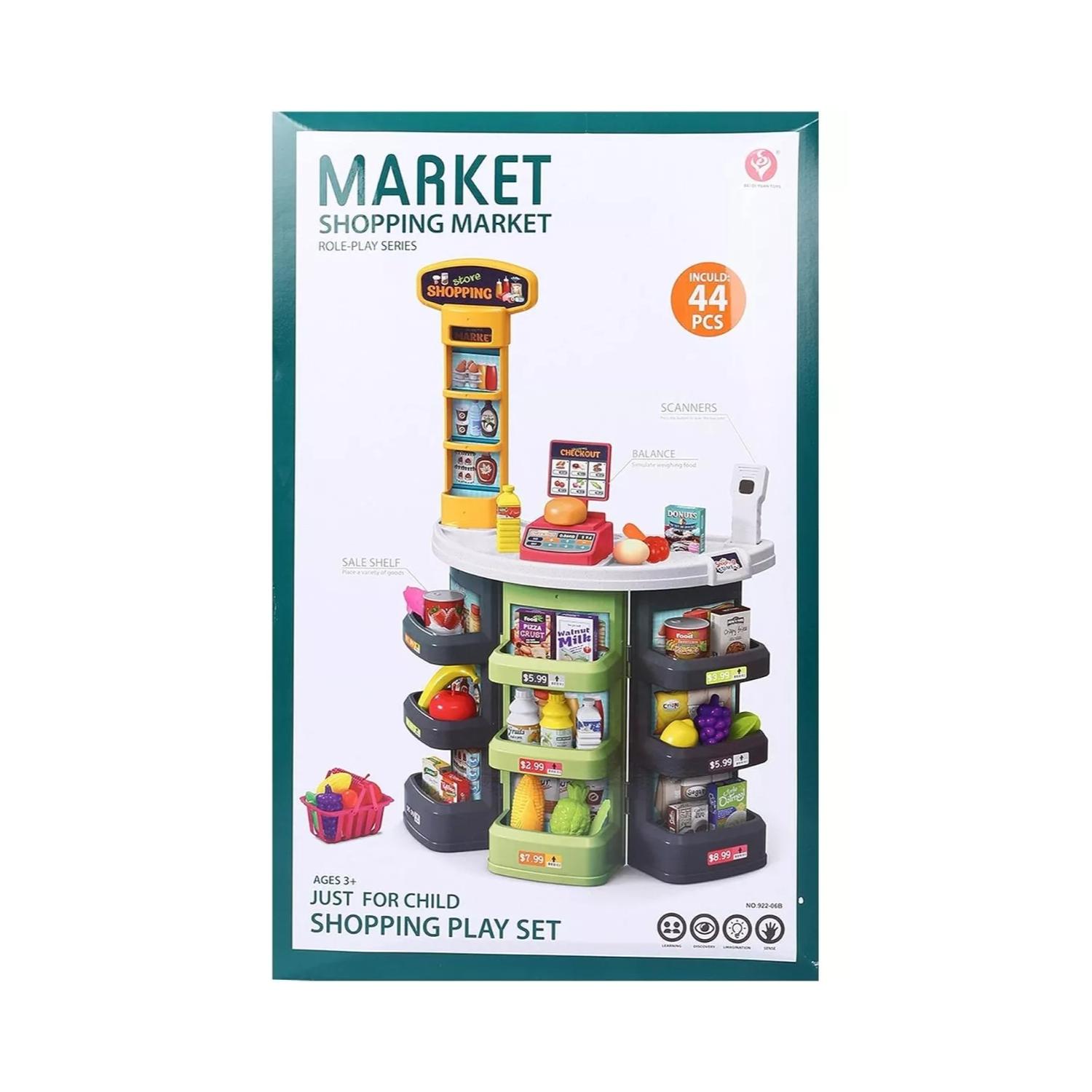 JUGUETE SET TOTAL CLICK VERDE SUPERMERCADO CON 44 PIEZAS SONIDOS INFANTIL - 4