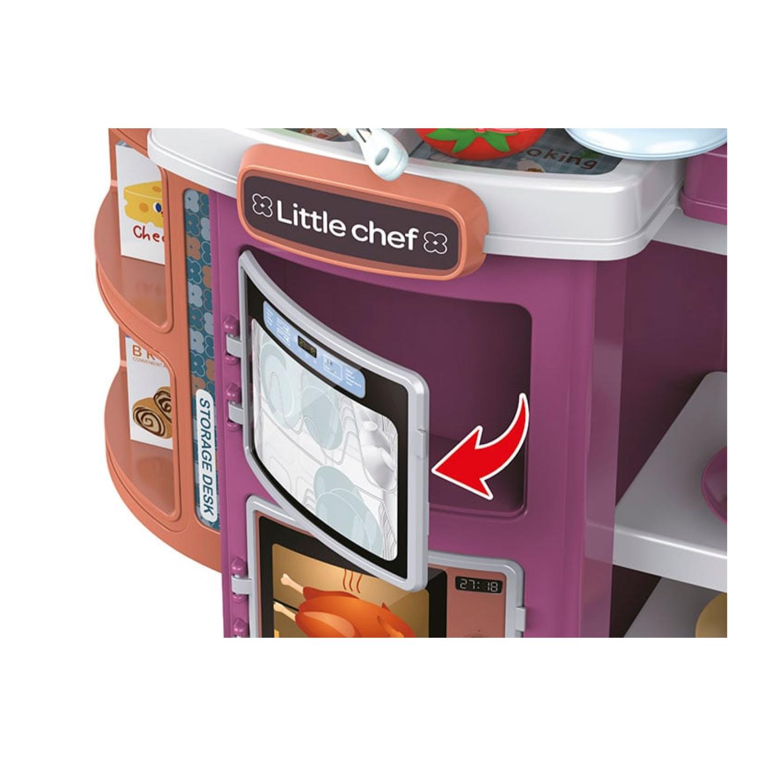 JUGUETE SET TOTAL CLICK ROSA MALETA COCINA 49 PIEZAS 2 EN 1 INFANTIL - 3
