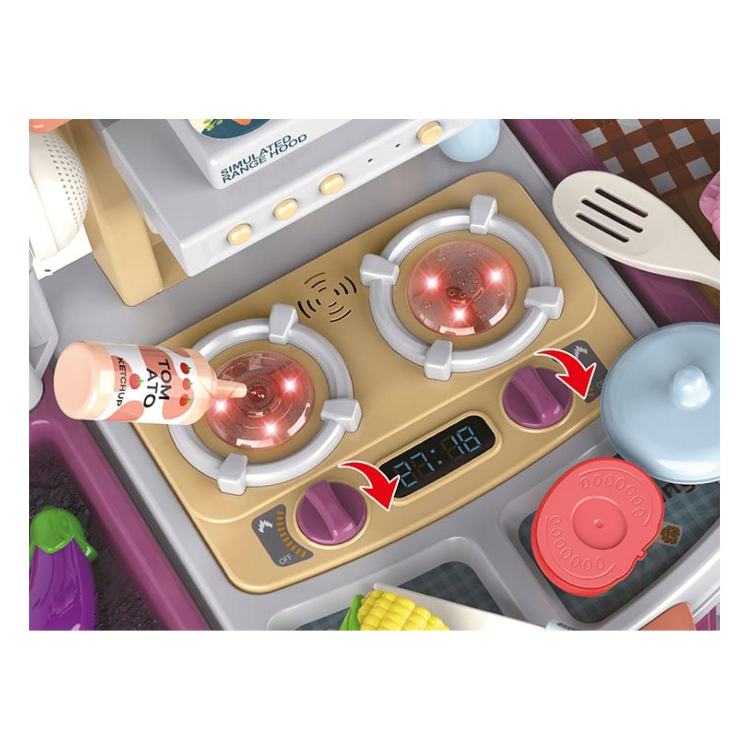JUGUETE SET TOTAL CLICK ROSA MALETA COCINA 49 PIEZAS 2 EN 1 INFANTIL - 4