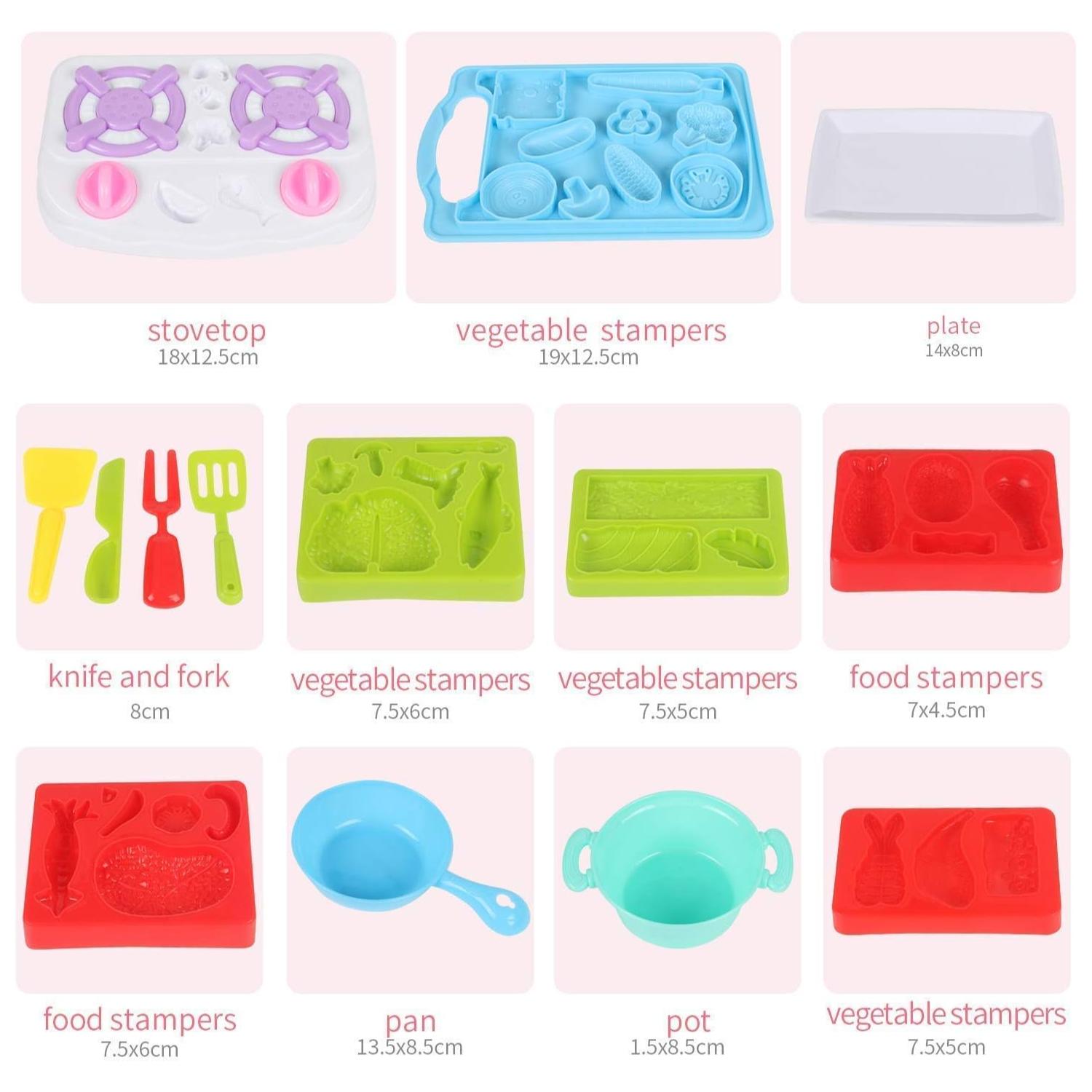 SET PLASTICINA TOTAL CLICK ESTUFA CON ACCESORIOS DE COCINA INFNATIL - 5