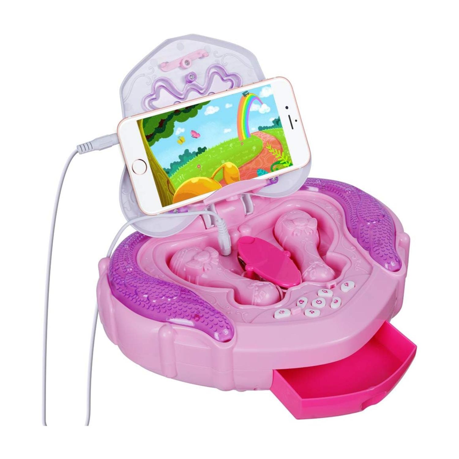 JUGUETE TOTAL CLICK ROSA KARAOKE DOBLE ATRIL LUCES Y SONIDO DO INFANTIL - 2