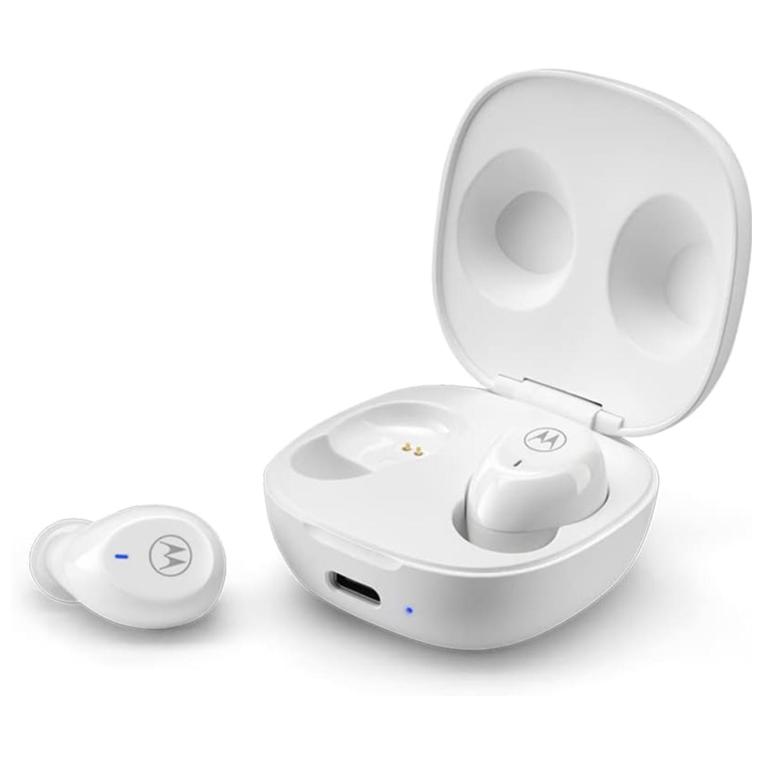 AUDIFONOS BLUETOOTH TW IPX5 RECARGABLES MOTO BUDS 105 BLANCO - 1