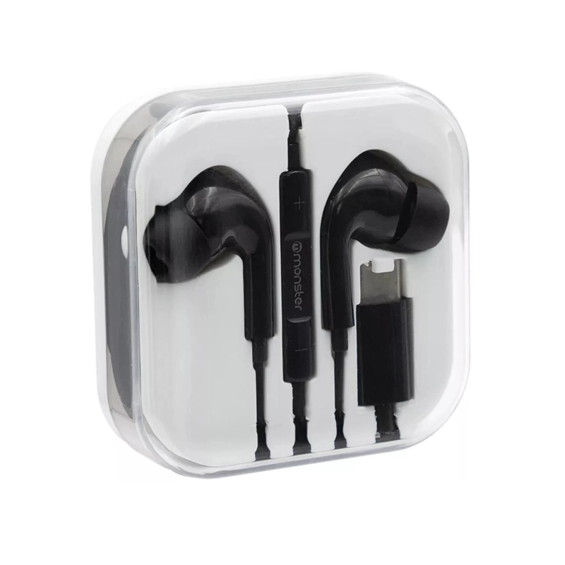 AUDIFONOS ALAMBRICOS MANOS LIBRES USB C 120CM NEGRO EARPODS - 2