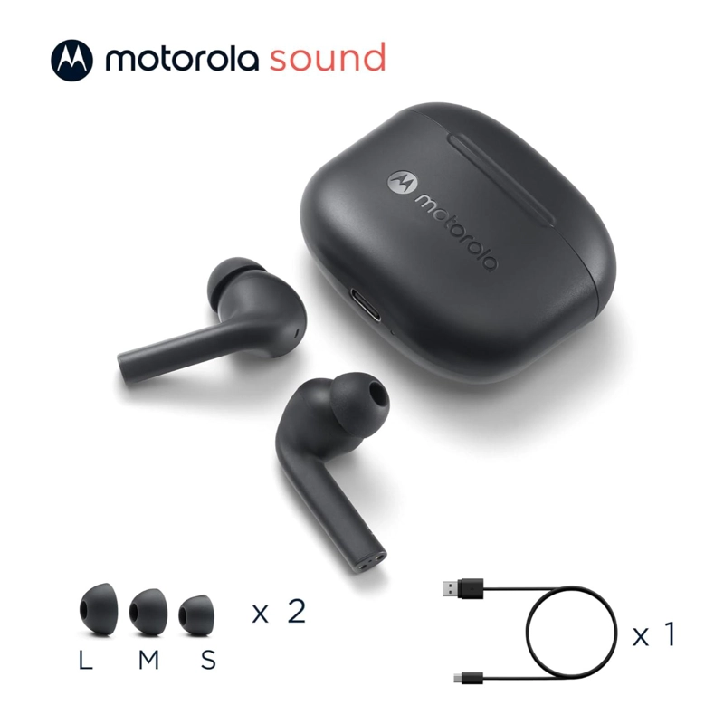 AUDIFONOS BLUETOOTH TW IPX4 RECARGABLES MOTO BUDS 065 NEGRO - 2