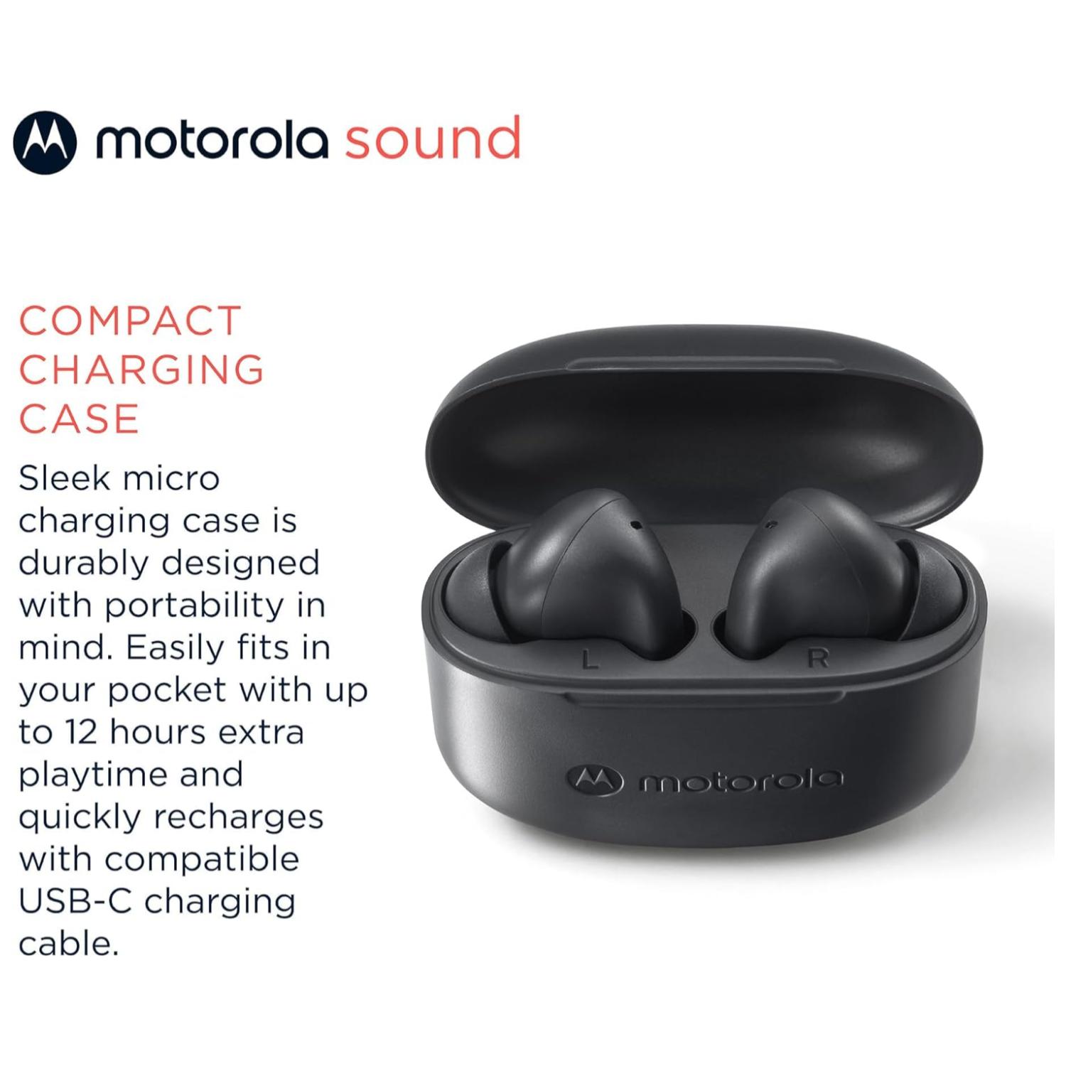 AUDIFONOS BLUETOOTH TW IPX4 RECARGABLES MOTO BUDS 065 NEGRO - 3