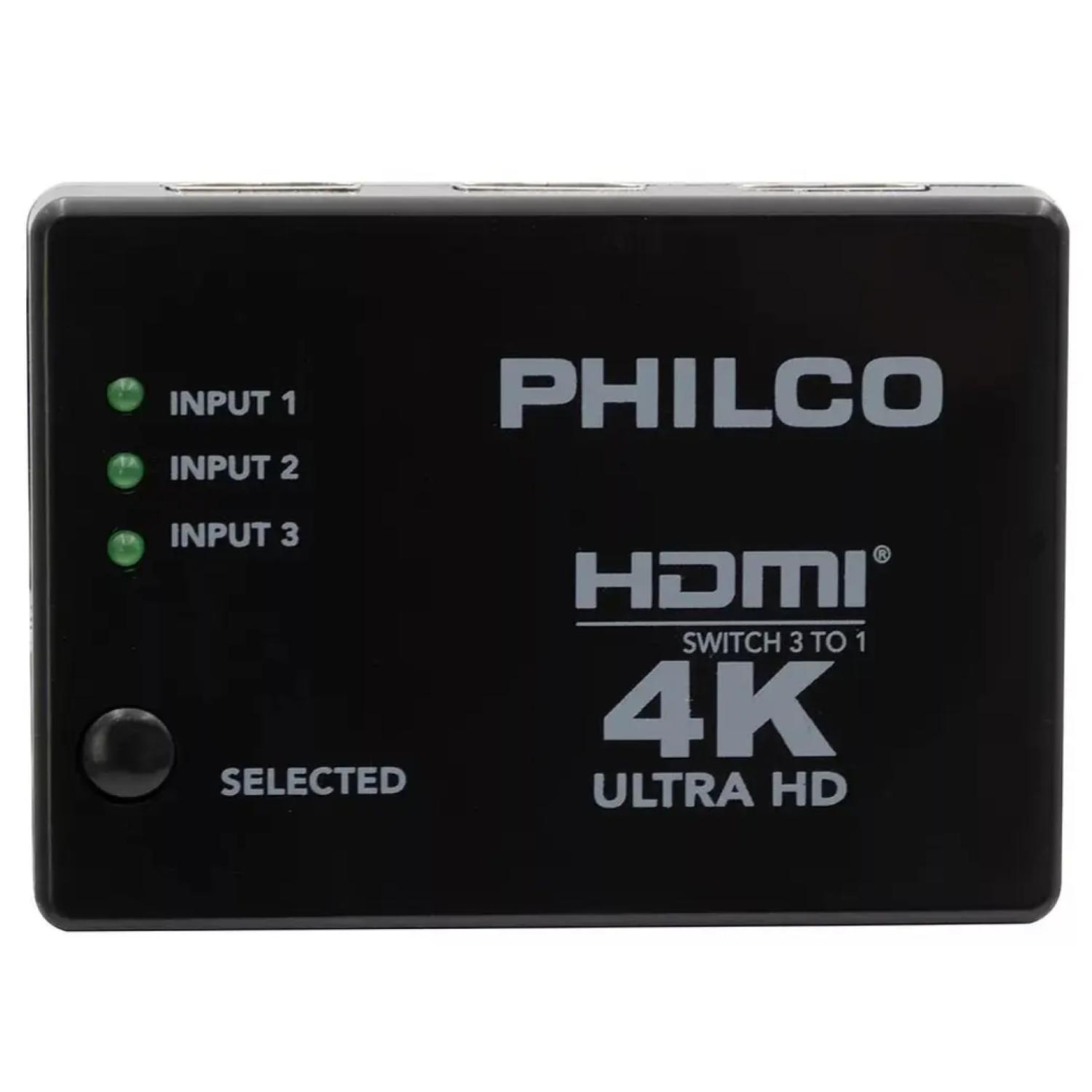 ADAPTADOR SWITCH HDMI 3X1 4K UHD NEGRO MP4109 - 2