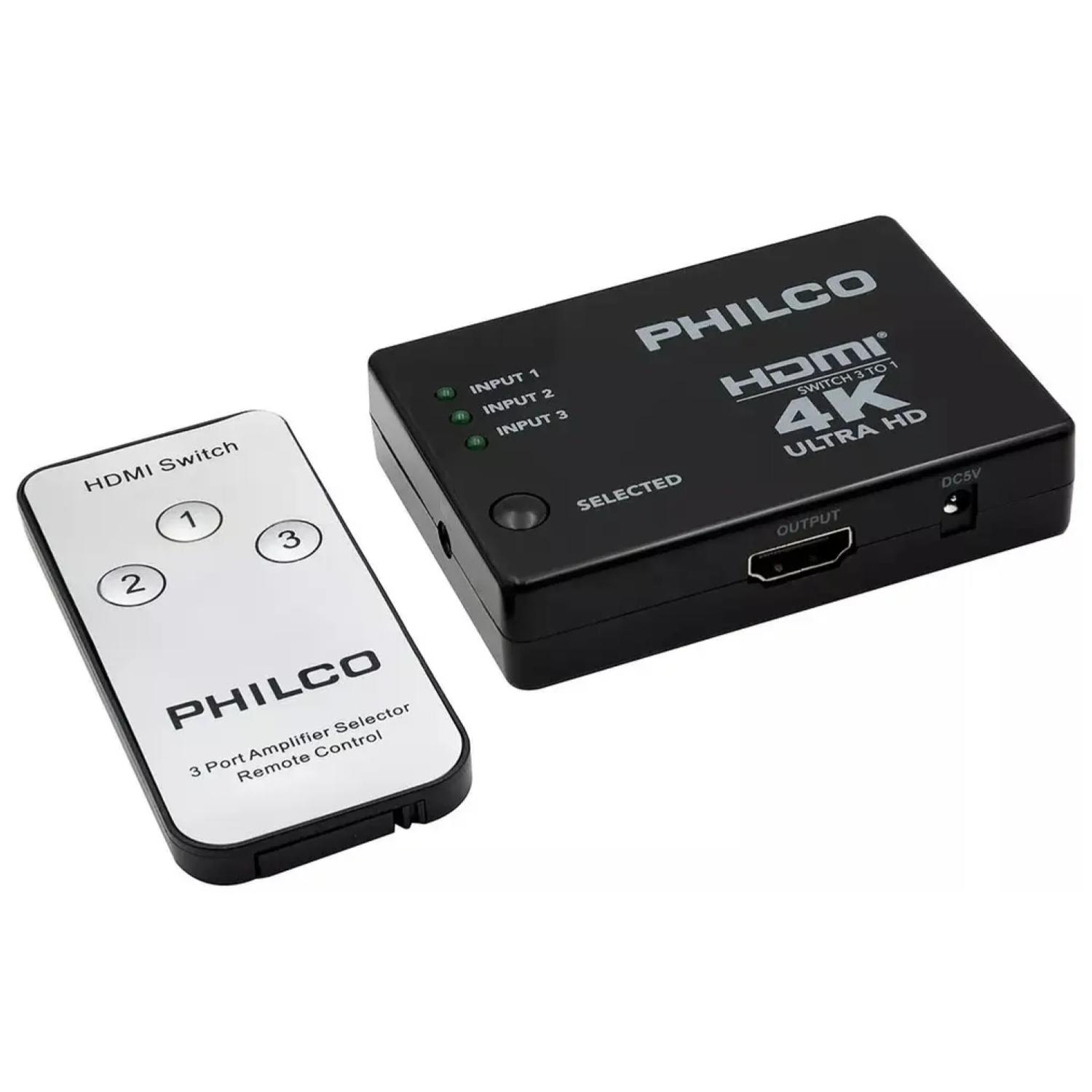 ADAPTADOR SWITCH HDMI 3X1 4K UHD NEGRO MP4109 - 3