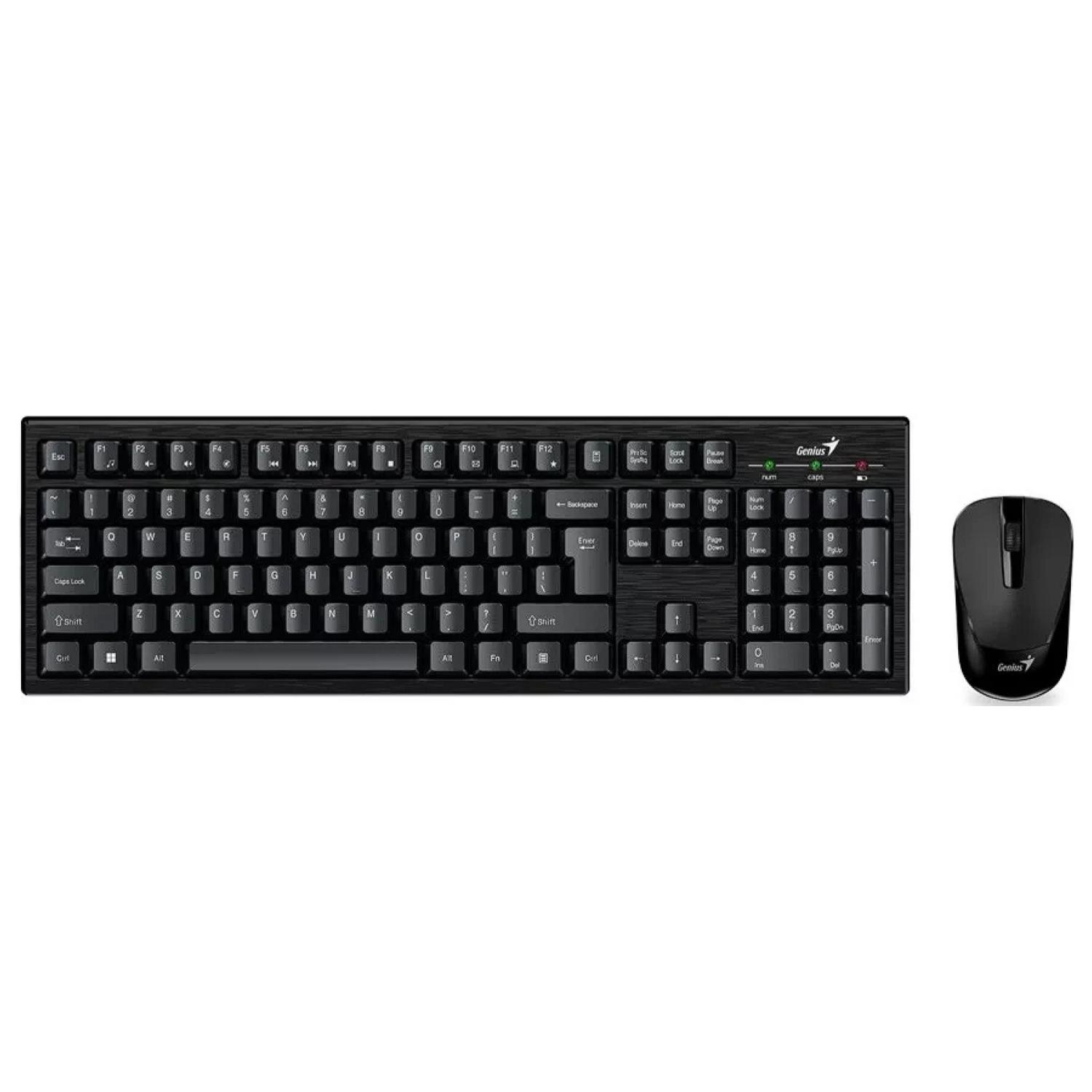 KIT TELCADO Y MOUSE INALAMBRICOS USB NEGRO KM-8101 - 1